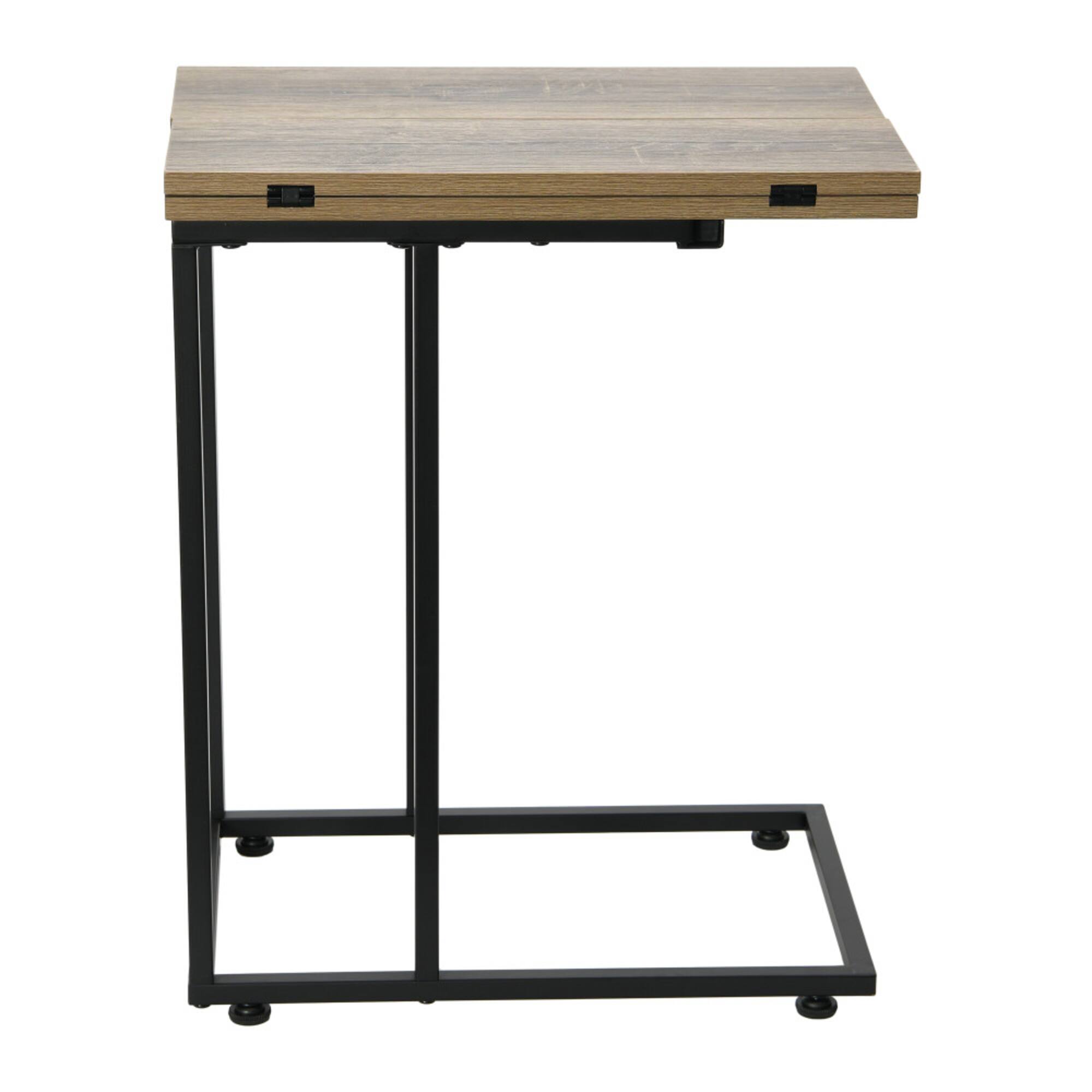 Household Essentials Jamestown Extendable C-Shaped End Table